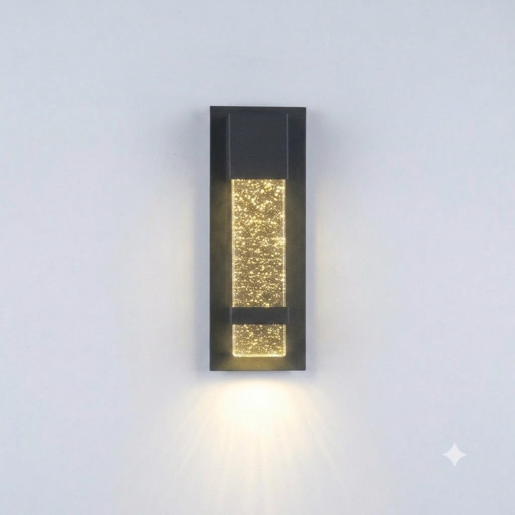 Outdoor Wall  Sconce with Crystal  Glass Exterior Porch Entryway Light 3CCT(PVWL-UD08-30)