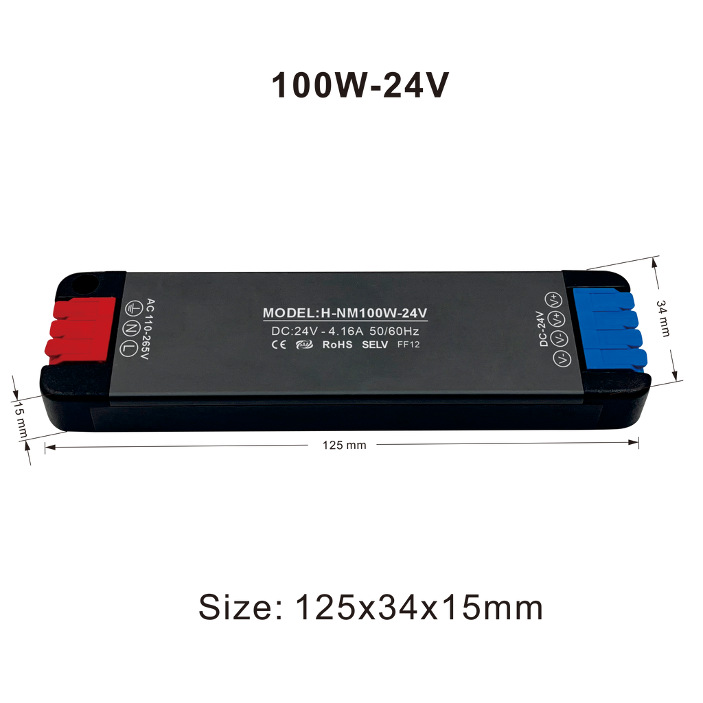 Super Thin 100W 24V LED Driver  Power Supply For Strip light PVSD-NM-100