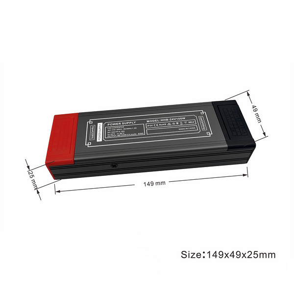 100W 24V 4.15A LED Driver IP55  Power Supply For Strip light PVSD-BL-100-24