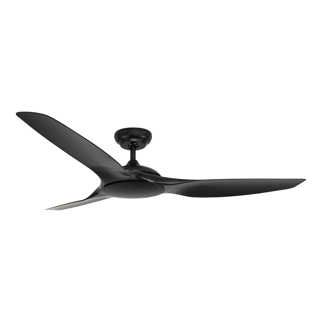 64" 162 CM 3 Blades Ceiling Fan DC Motor 6 Speed Remote Control -Matte Black