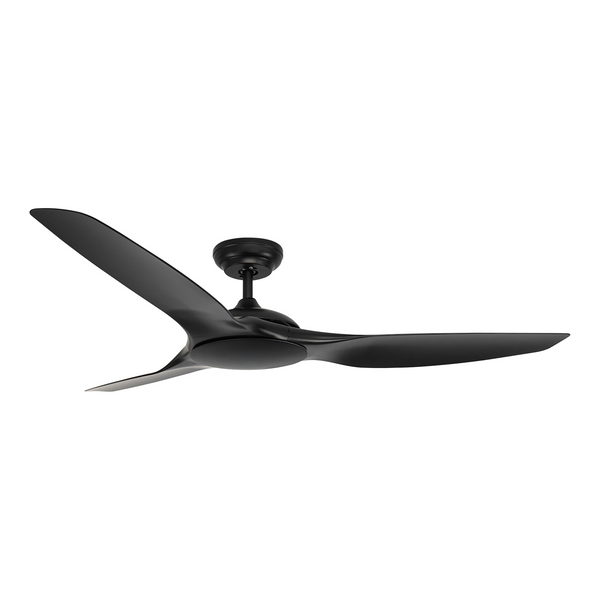 64" 162 CM 3 Blades Ceiling Fan DC Motor 6 Speed Remote Control -Matte Black