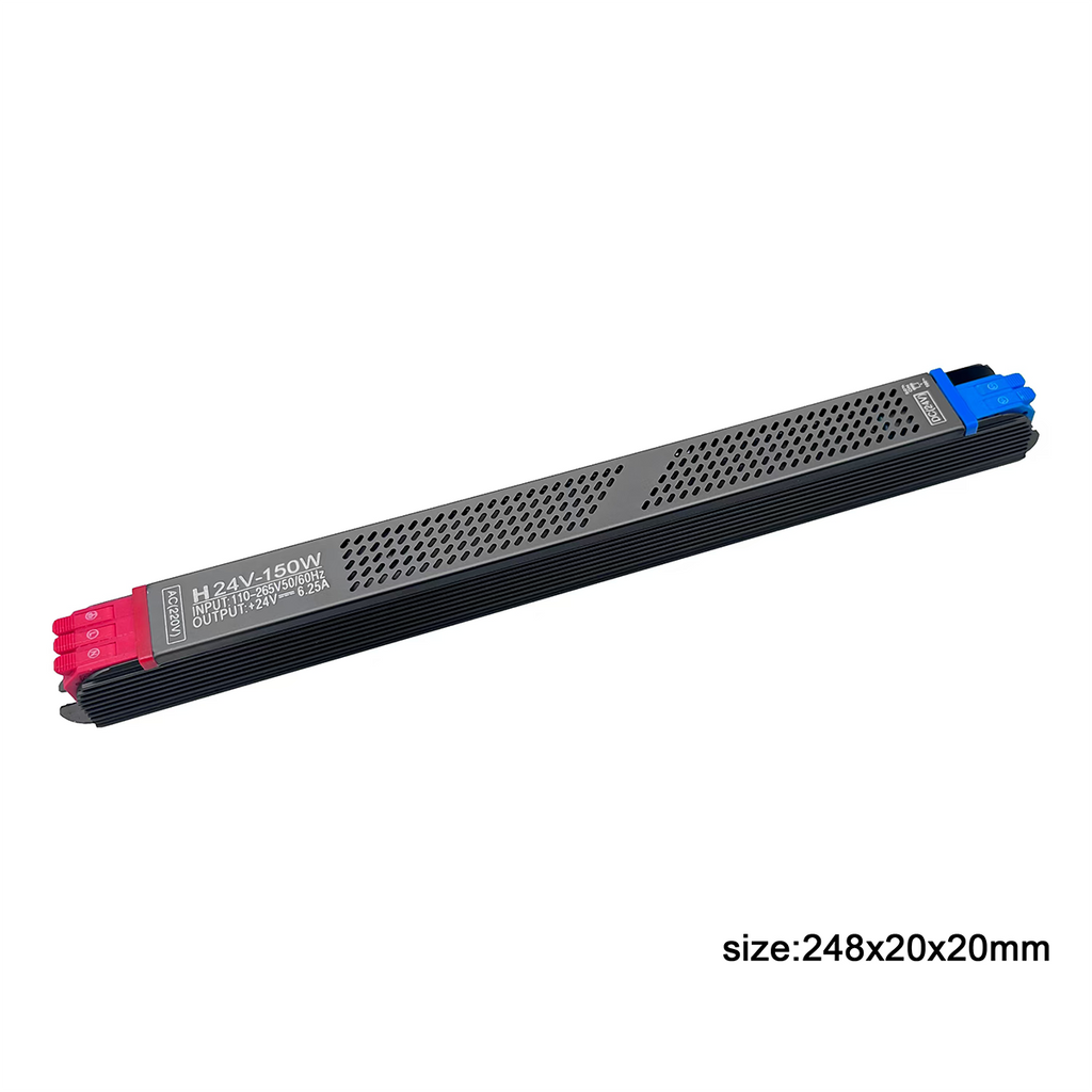 150W Super Thin 24V 6.25A LED Driver IP20 Power Supply For Strip light  50&100% Dimming PVSD-HL-150-24