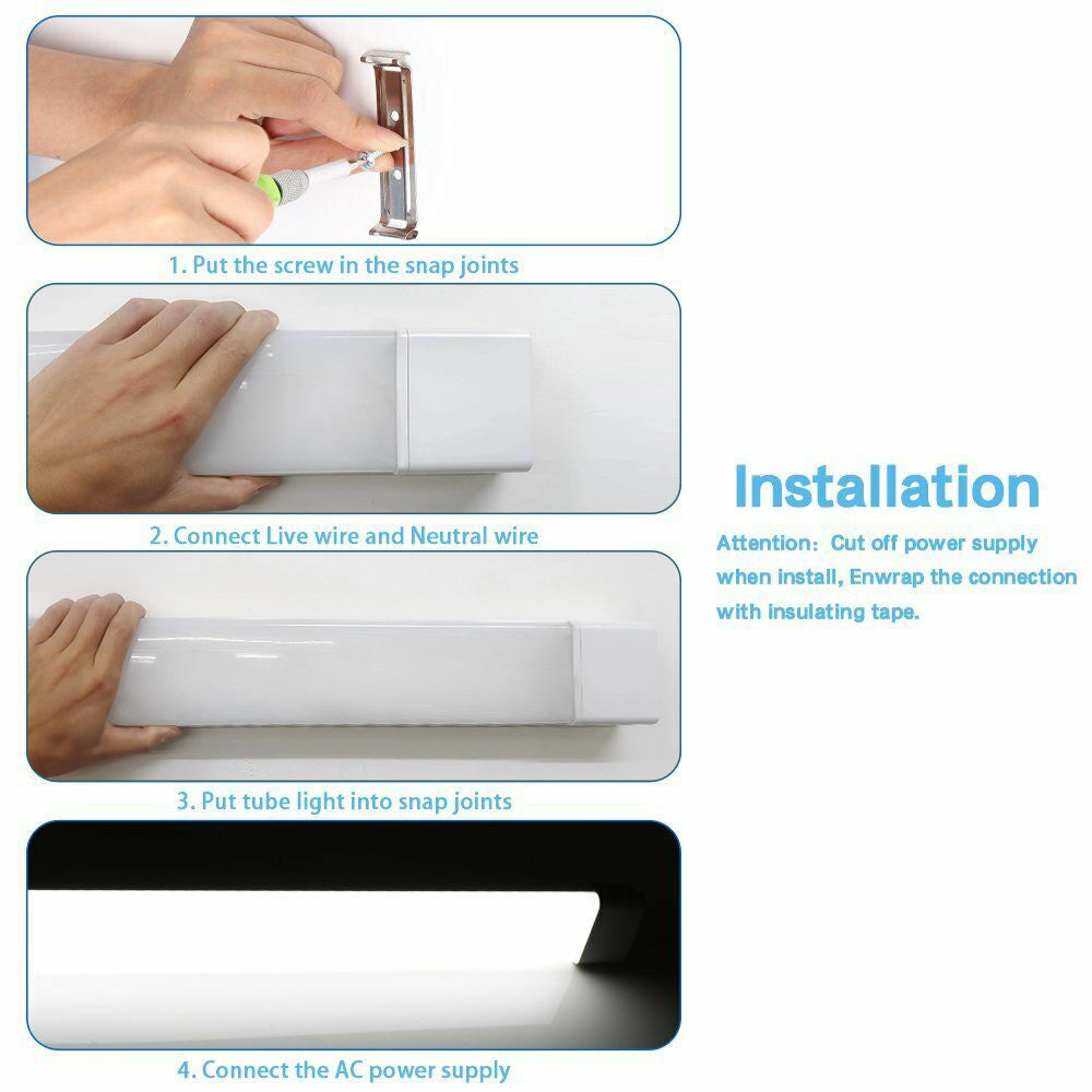 60W 1.5M IP44 LED Batten Light IP44 3CCT Wire In the end (PVBL-S060)-l ...