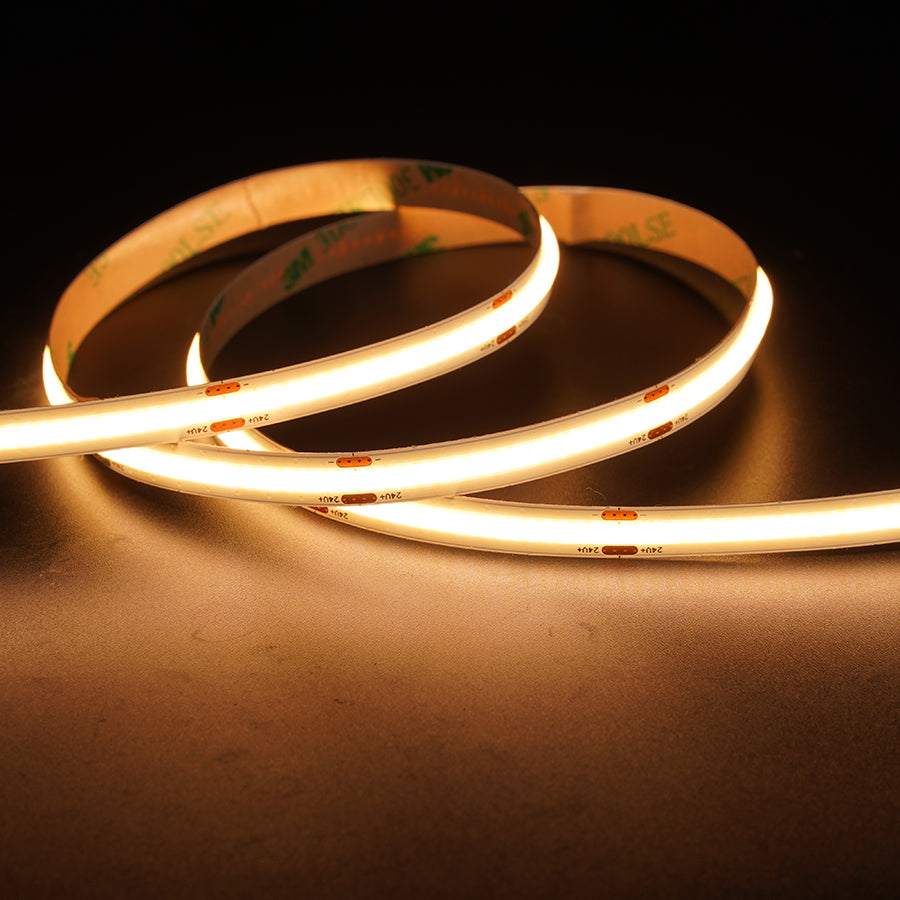 24V 480D COB Strip Light Single Colour 3000/4000/6000K IP20 ( 10m Roll & driver)