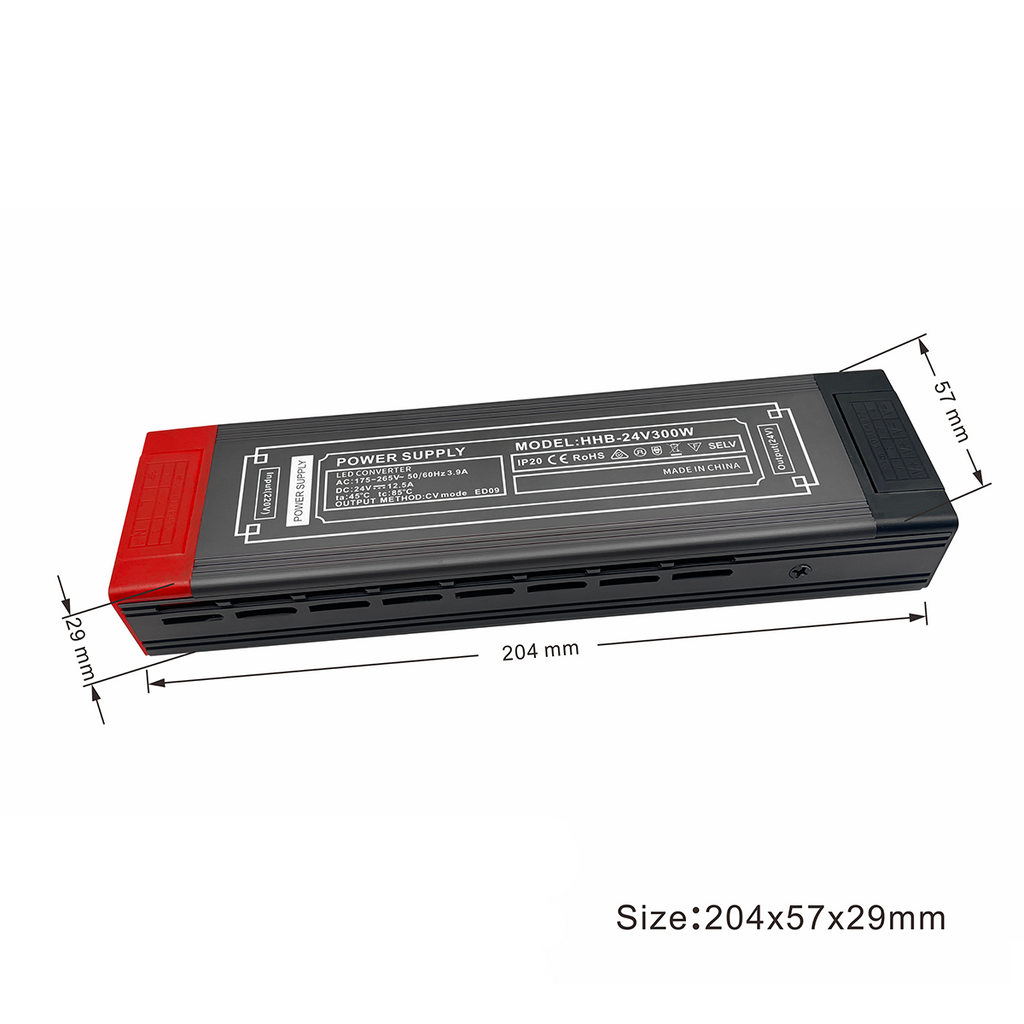 300W 24V 12.5A LED Driver IP55  Power Supply For Strip lightPVSD-BL-300-24
