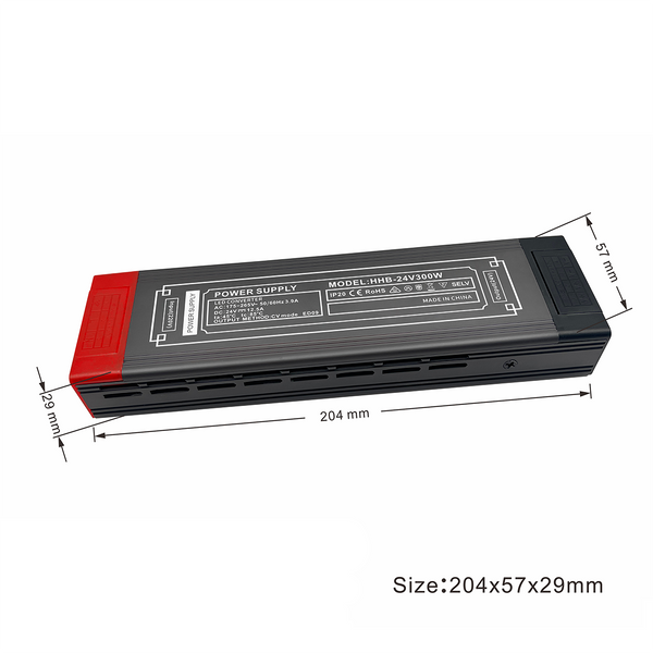 300W 24V 12.5A LED Driver IP55  Power Supply For Strip lightPVSD-BL-300-24