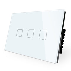 3 Gang 1 Way AU Standard Luxury Glass Panel LED Wall Light Touch Switch