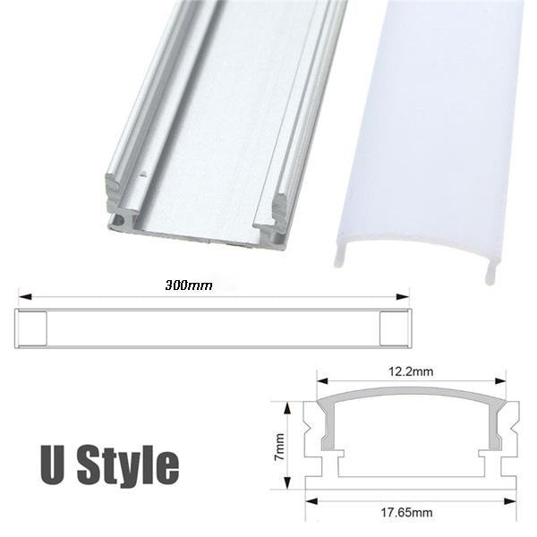 3.0 Meter U Style Aluminium LED Strip Light Channel Profile for Kitchen Cabinet