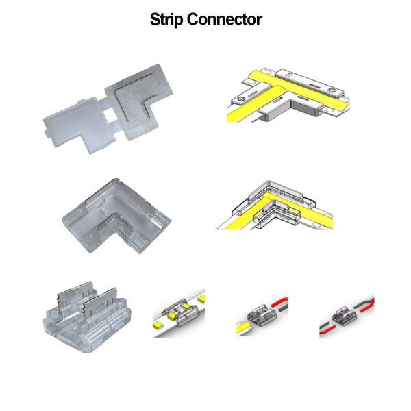 Strip  Light 2PIN Connector to suit 8mm PCB SMD Strip Light & COB Strip Light