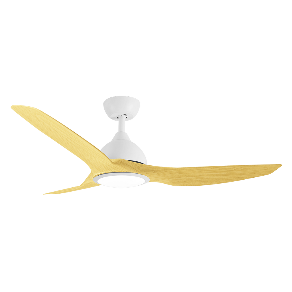 52" 132CM 3 Blades Ceiling Fan DC Motor 3CCT 24W LED Light 6 Speed Remote Control -Wood Grain
