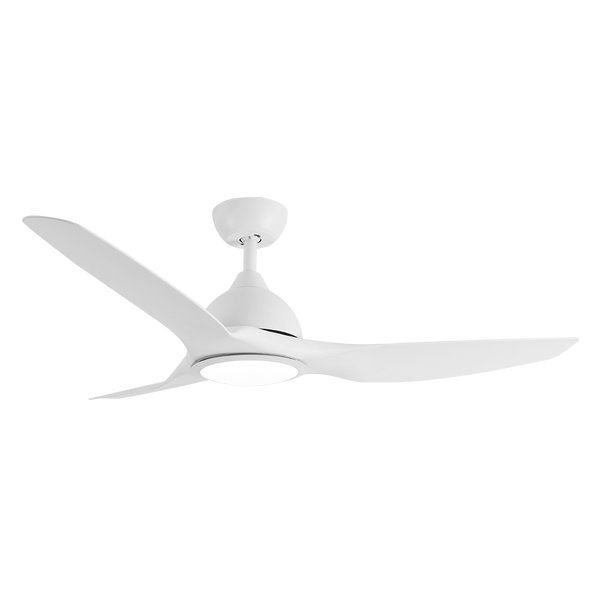 52"132CM Ceiling Fan DC Motor 3CCT 24W LED Light 6 Speed Remote Control -Matte White