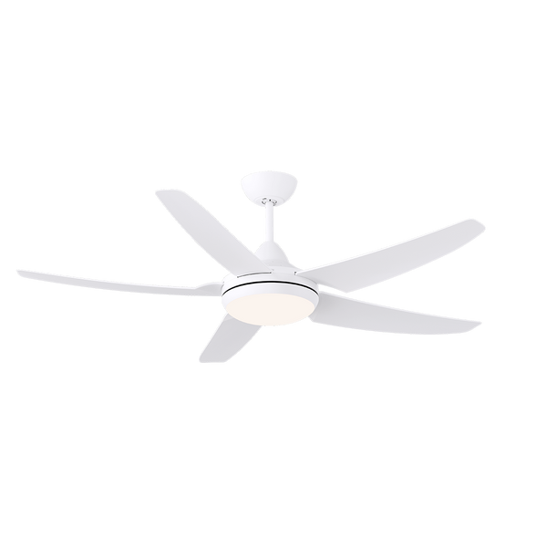 New Model! 56"142CM Ceiling Fan DC Motor 24W 3CCT LED Light 6 Speed Remote Control -Matte White