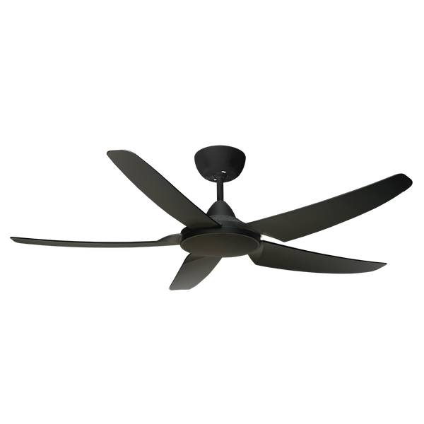 56" 142CM 5 Blades Ceiling Fan DC Motor  6 Speed Remote Control - Matte Black