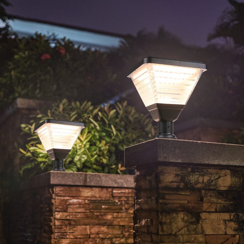 Super Bright  Luxury Outdoor Solar Garden Lights Gate Lighting Led Pillar Lamp 5V12W Solar Panel &12000Mah Battery(PVSL-PD002)