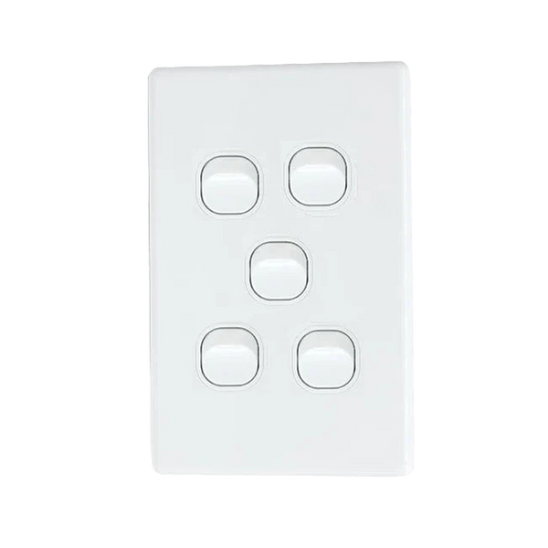 5 Gang 2Way Electrical Wall Light Switch 10A/16A 250V