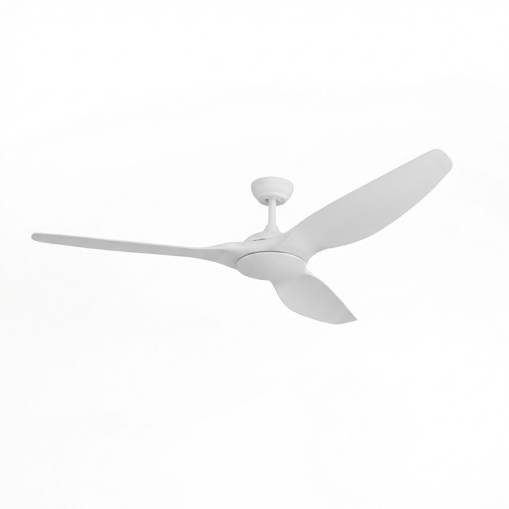 64" 162 CM 3 Blades Ceiling Fan DC Motor 6 Speed Remote Control -Matte White