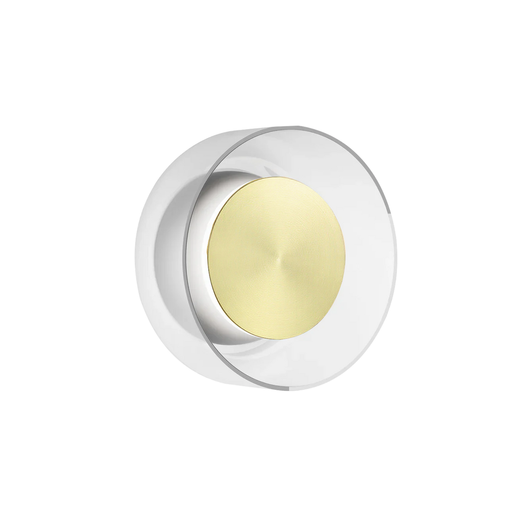 Modern Glass Circular Indoor Wall Light in White