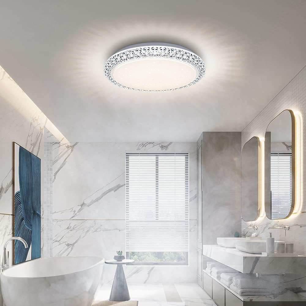 20W Crystal Galaxy Round  LED Ceiling Light 3CCT (PVCL-208)