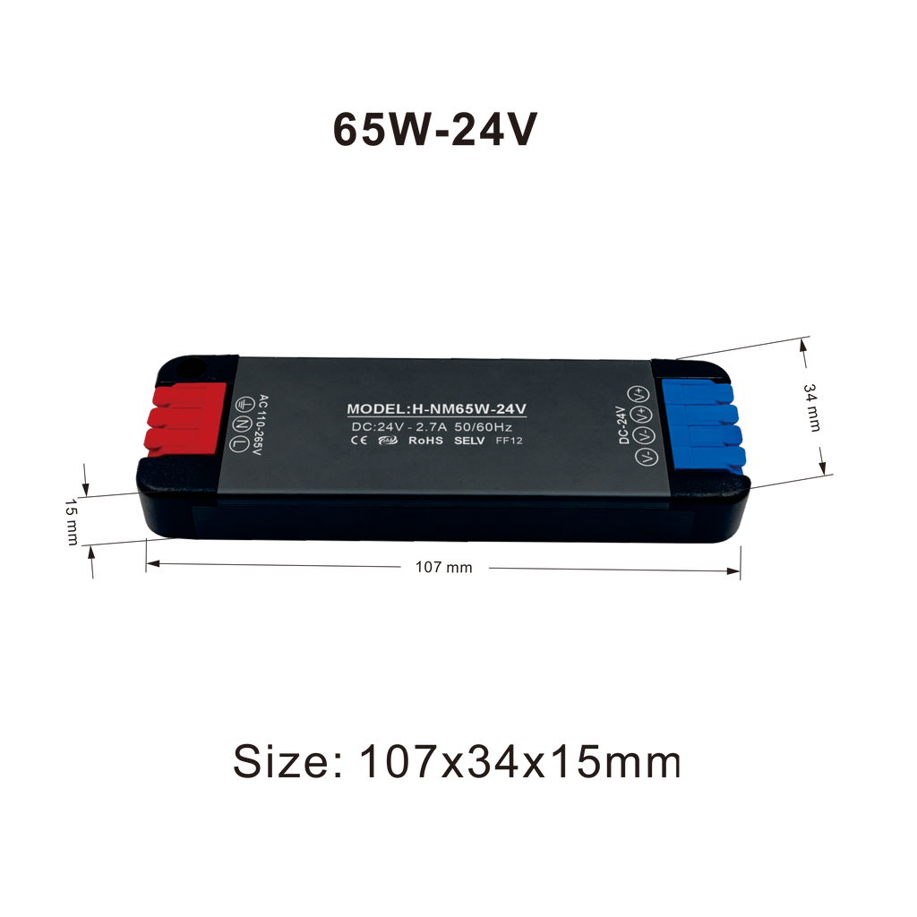 Super Thin 60W 24V LED Driver  Power Supply For Strip light PVSD-NM-60
