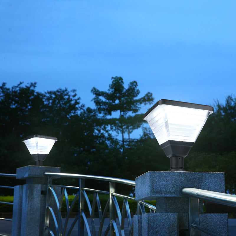 Super Bright  Luxury Outdoor Solar Garden Lights Gate Lighting Led Pillar Lamp 5V12W Solar Panel &12000Mah Battery(PVSL-PD002)