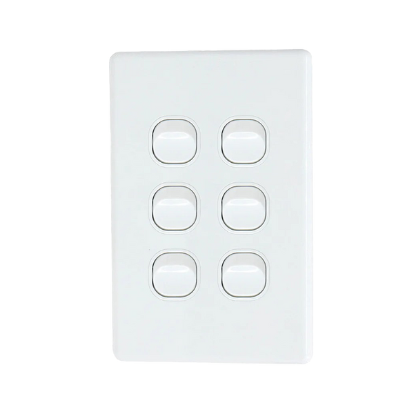 6 Gang 2Way Electrical Wall Light Switch 10A/16A 250V