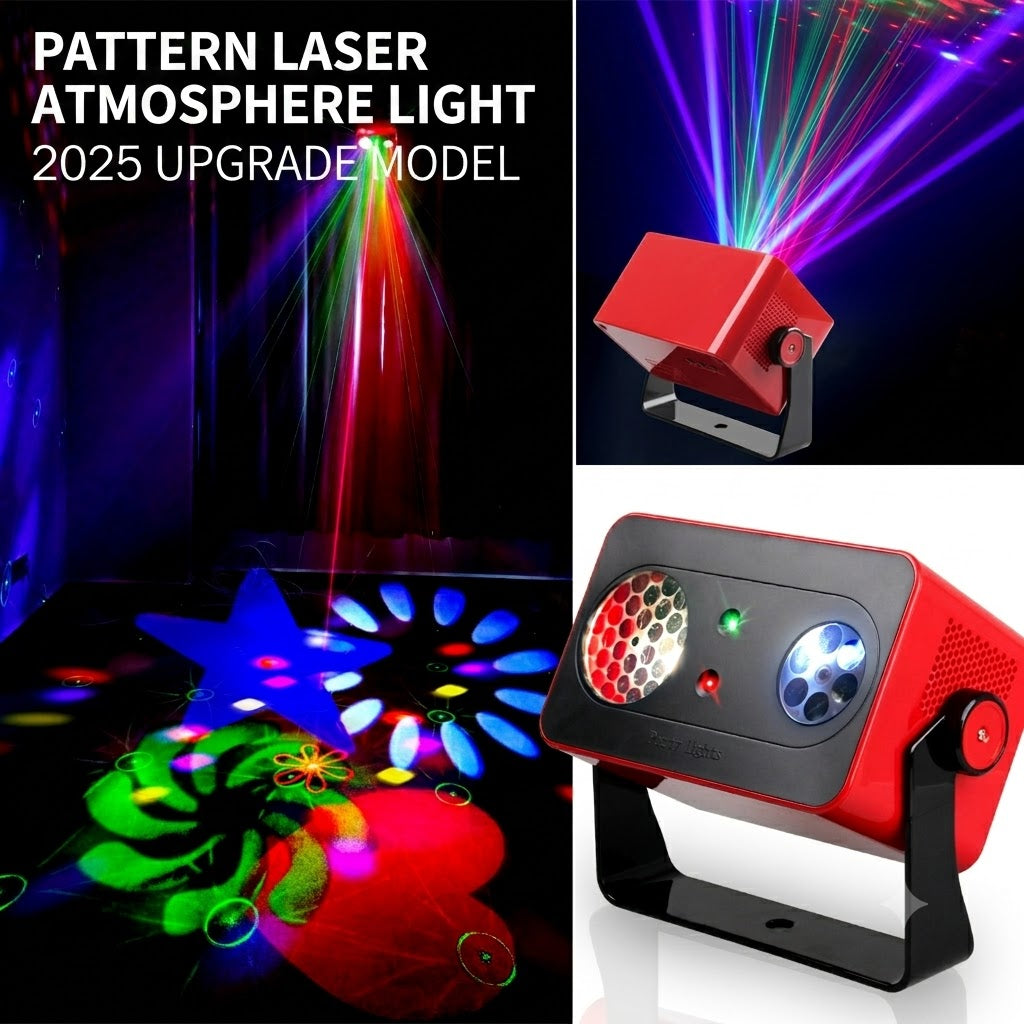 Upgraded  Laser&Par Light &Maigic Ball 3 IN 1  DJ Stage Party Disco Show Camping Light(PVST-M128a)