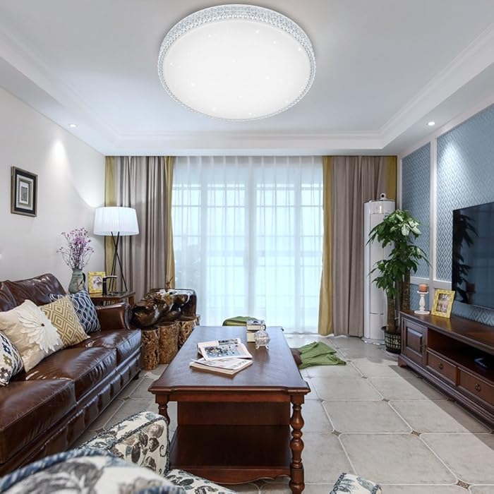 20W Crystal Galaxy Round  LED Ceiling Light 3CCT (PVCL-208)