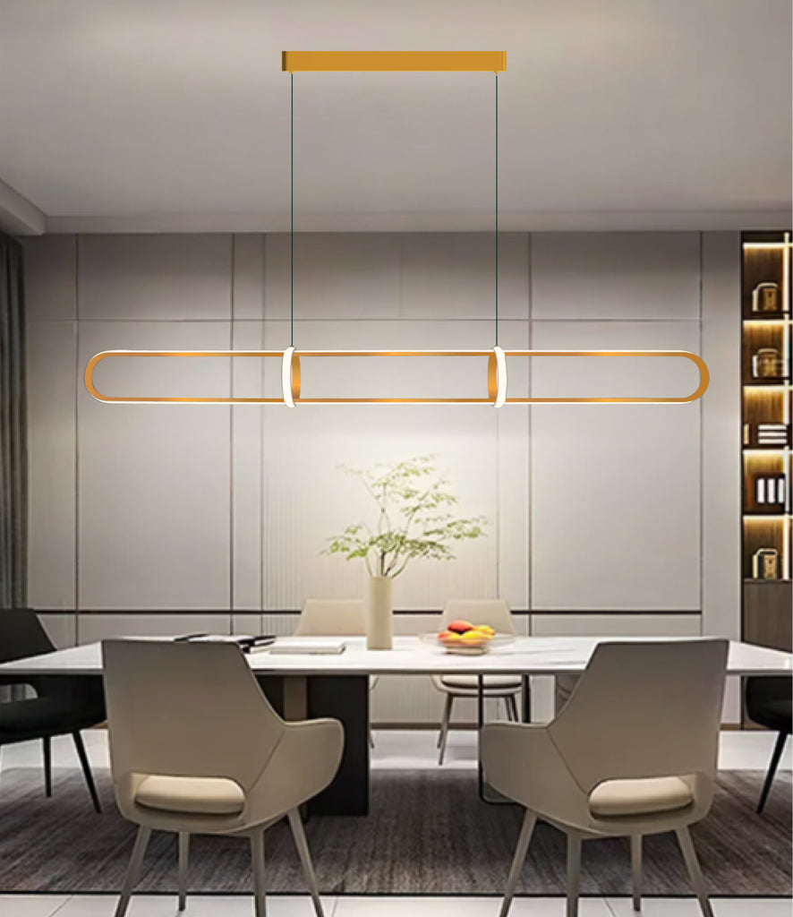 1.5m 68W Up Down Linear LED Pendant Light CCT Dimmable In Gold (Local Pick Up Only)