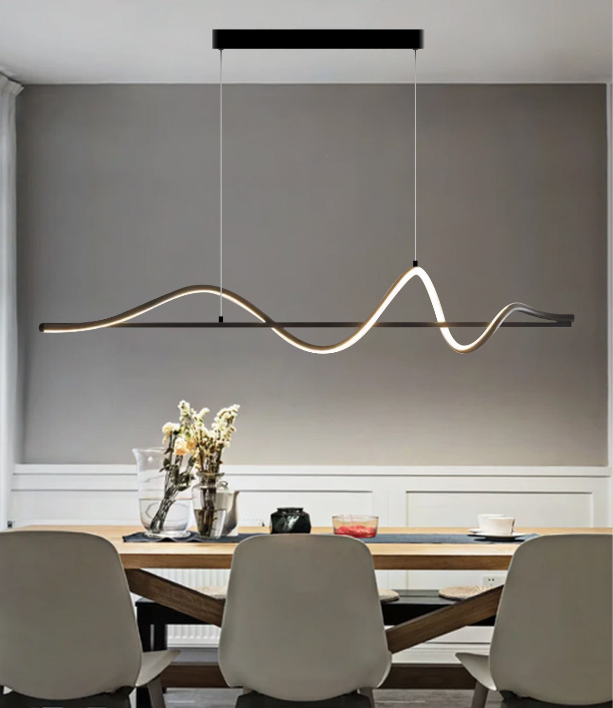 1.5m 72W Up Down Linear LED Pendant Light CCT Dimmable (Local Pick Up ...