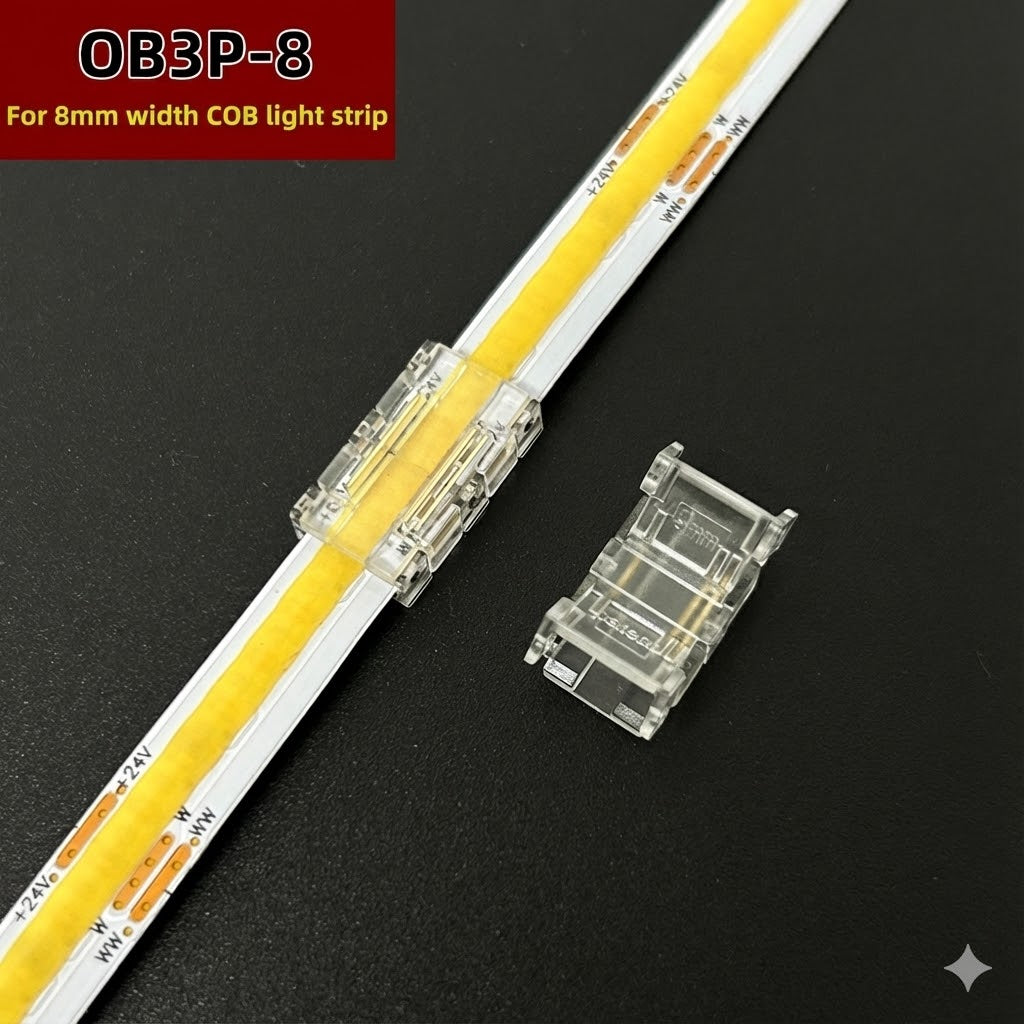 8mm Width 3Pin COB Strip Light " I "Connector (light-light)