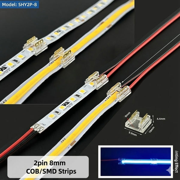 8mm 2Pin COB &SMD Strip Light " I  "Connector  (light-light,light-cable)