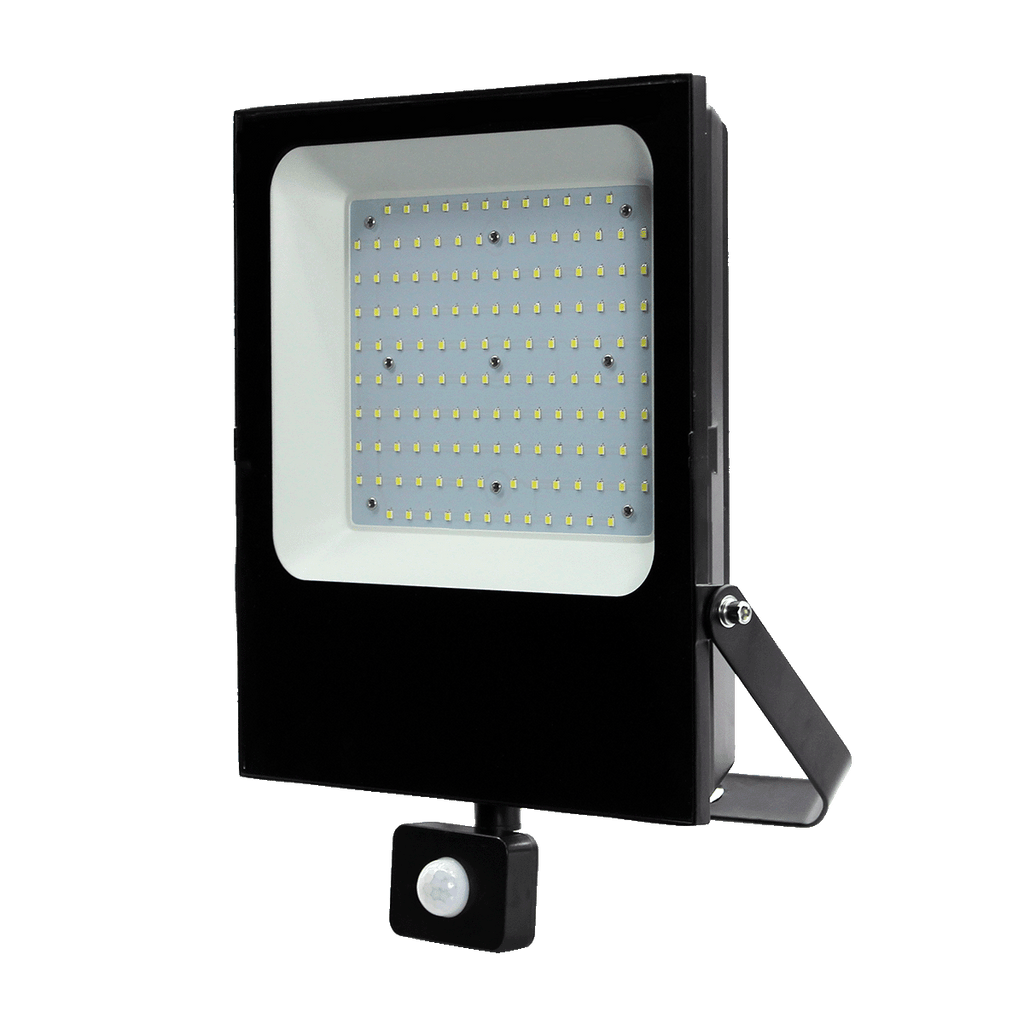 100W PIR Sensor  LED Flood Light IP65 Outdoor Security Floodlight Plug In (PVFL-RD100-SEN)