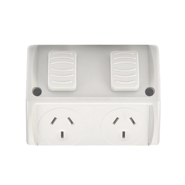 15A 250V Outdoor Weatherproof Double Powerpoints