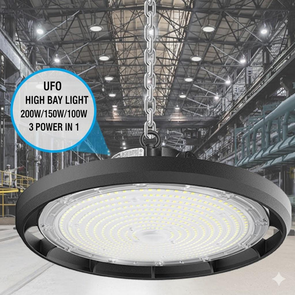 200W 3 Power  UFO High Bay Light 30000 Lumen IP65 SAA(PVHB-MS200)