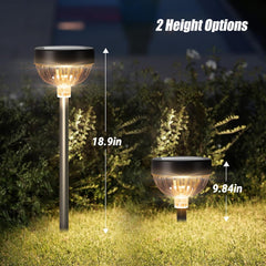 4 Pack Bright Solar Pathway Lights RGB Color Changing Garden Light Solar for Yard Decor Driveway(PVSL-05B-4)