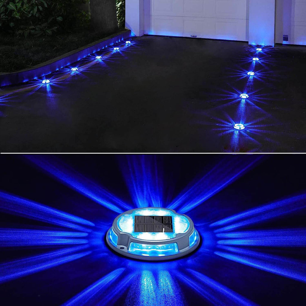 Blue driveway deals lights