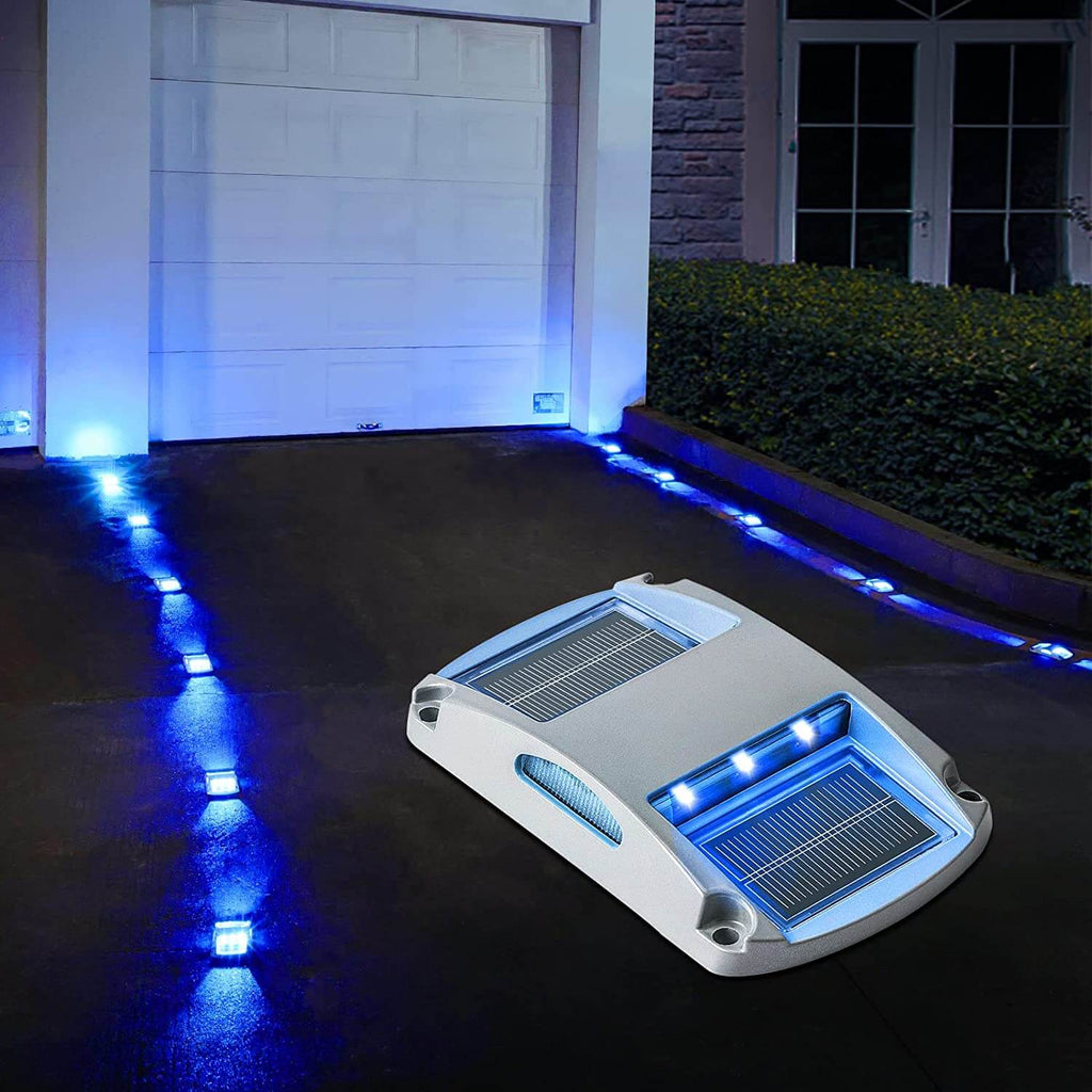 4-Pack Driveway Lights Solar Dock Lights, Solar Deck Lights Marker Lig ...