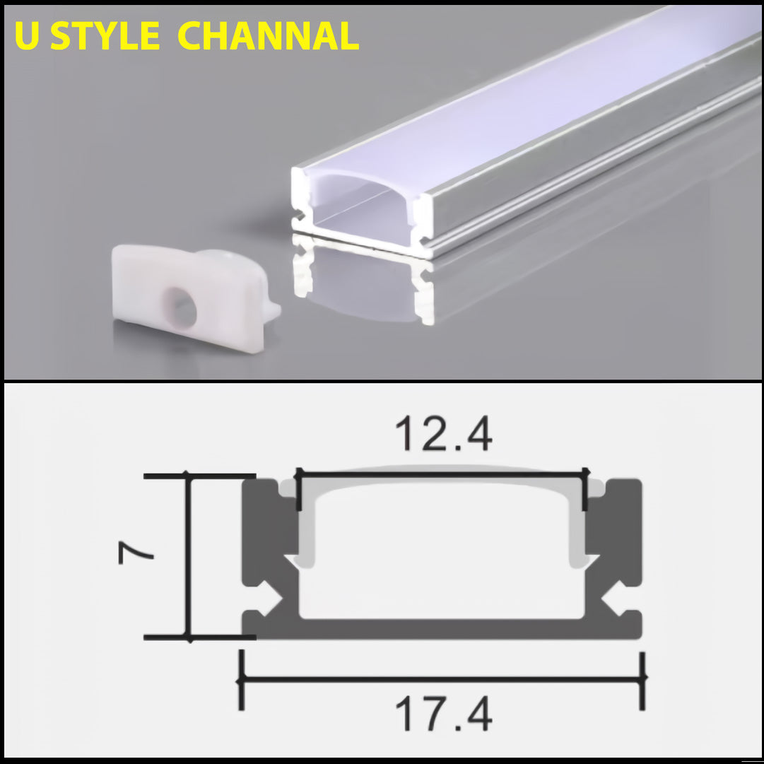 U Style 3.0 Meter U Style Aluminium Channel Profile PVT-509 (Local Pick up Onl ...
