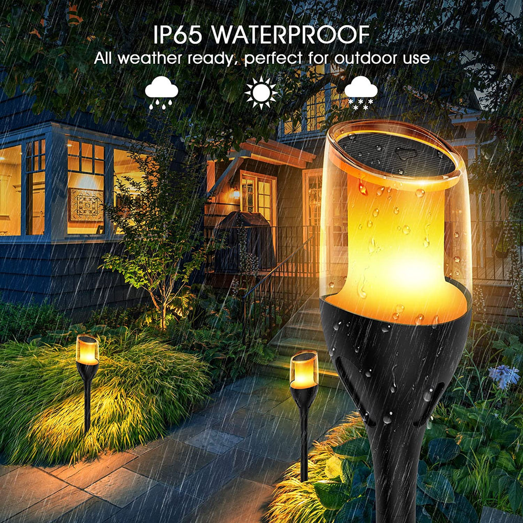 4-Pack Solar LED Torch Pathway lamps IP65 outdoors waterproof garden decoration light (PVSL-P012)