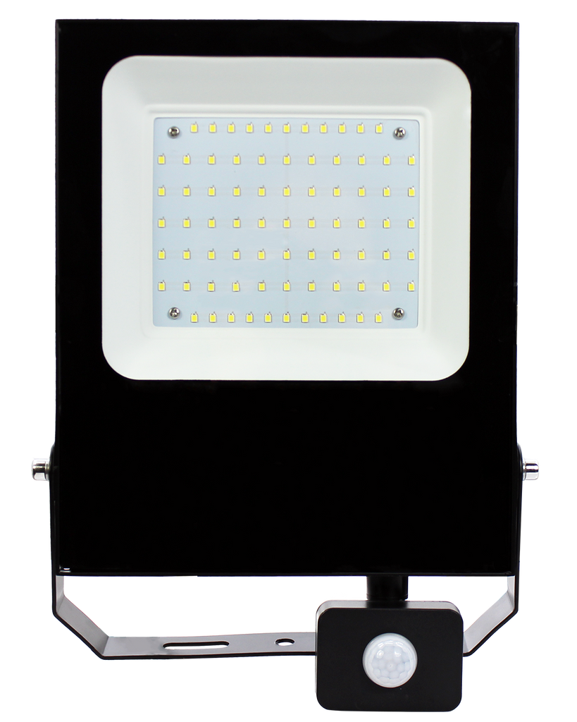 50W PIR Sensor  LED Flood Light IP65 Outdoor Security Floodlight With 1M Cable & Au Plug  (PVFL-050-SEN)