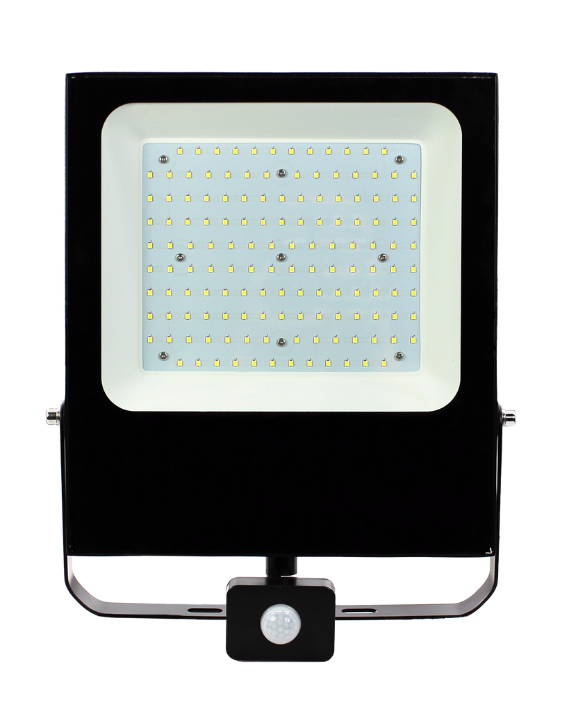 100W PIR Sensor  LED Flood Light IP65 Outdoor Security Floodlight With 1M Cable & Au Plug  (PVFL-RD100-SEN)