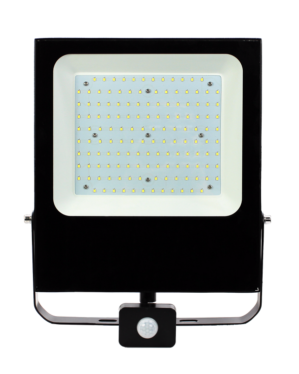 100W PIR Sensor  LED Flood Light IP65 Outdoor Security Floodlight With 1M Cable & Au Plug  (PVFL-RD100-SEN)