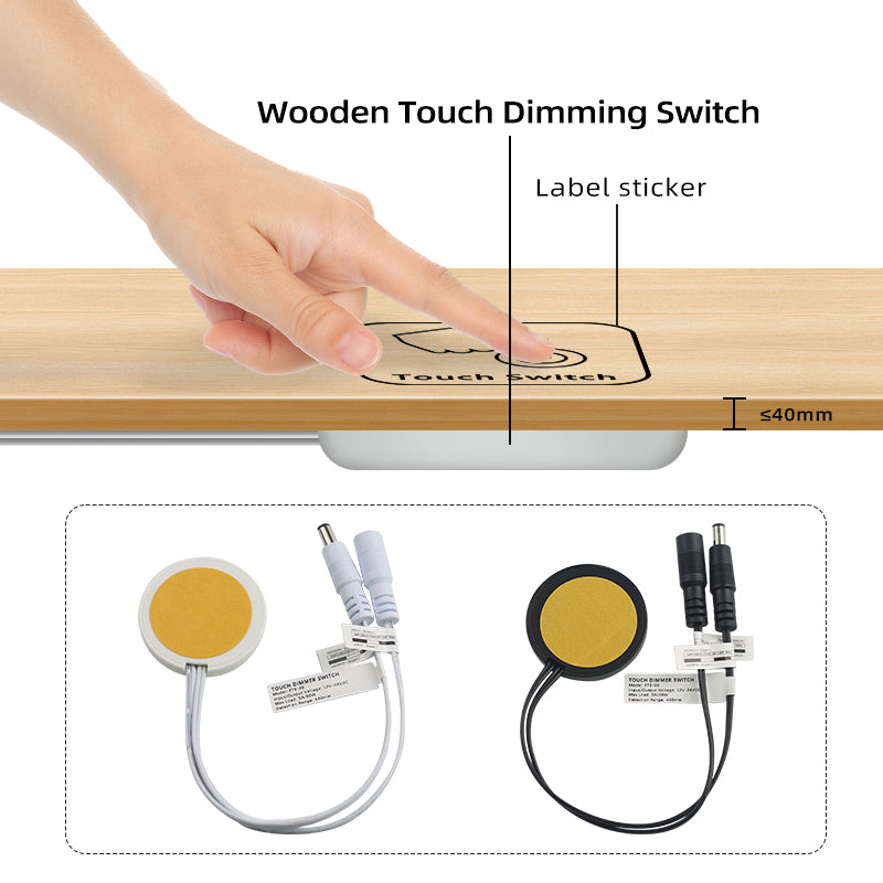 LED Touch Switch DC12V/24V 5A   For CCT Strip Light Touch Control Switch  Can Penetrate Wood, Stone, Plastic Hidden Surface