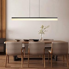 1.8m  72W Modern LED Linear Pendant Light 3CCT  Dimable in Black