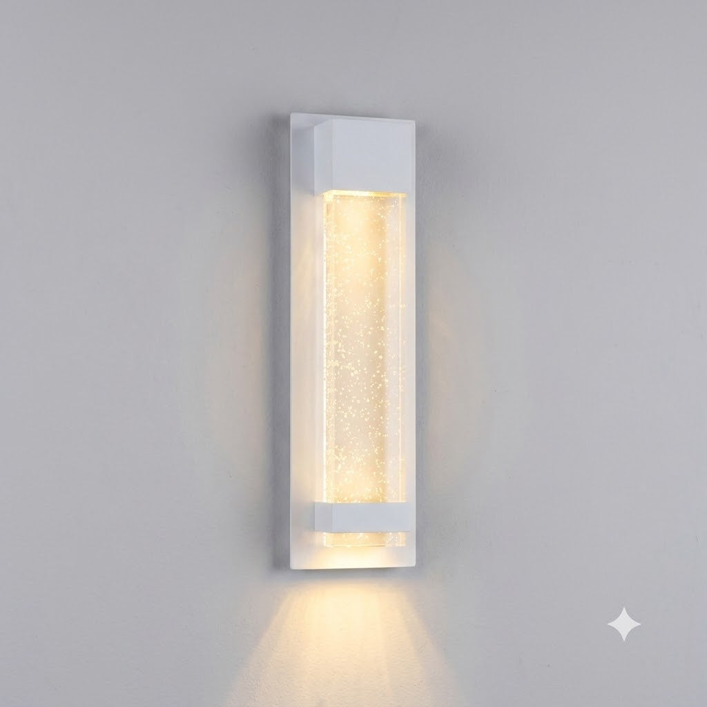 Outdoor Wall Sconce with Crystal Glass Exterior Porch Entryway Light 3CCT(PVWL-UD08-40W)