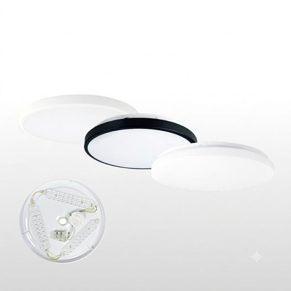 15W/24W/36W/48W  LED Oyster Ceiling lights Tri-colour In White