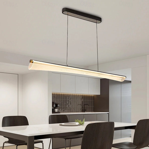 1.5m  Modern LED Linear Pendant Light 3CCT Dimmable in Black