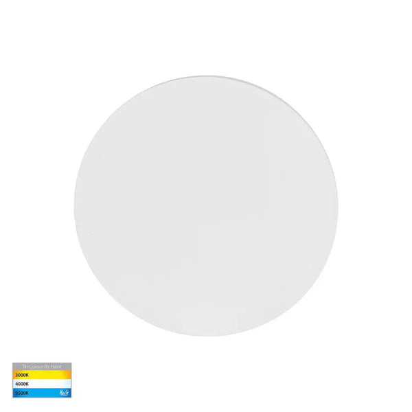 12W Modern Outdoor Round 3CCT Wall Lights Aluminum Up and Down  Lamps White Fitting