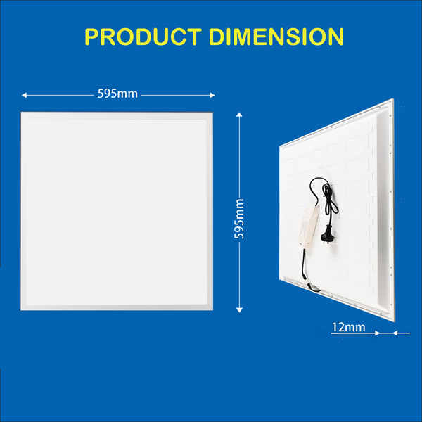 4-Pack 40W 600mm*600mm LED Panel Light 3CCT &Dimmalbe
