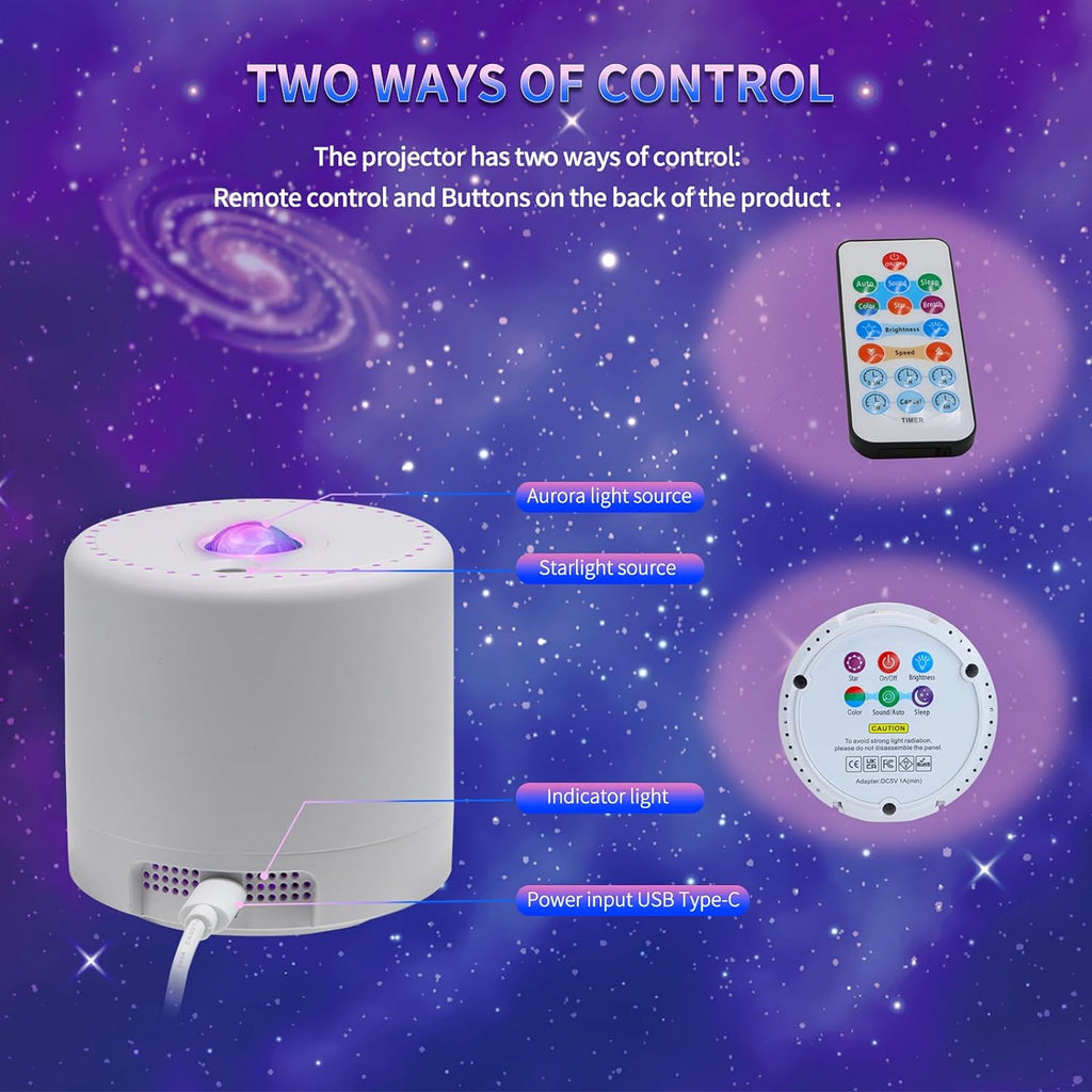 Star Night Light Projector for Bedroom Decoration, Party, Christmas Gifts Laser& LED Stage Light (PRSL-N200)
